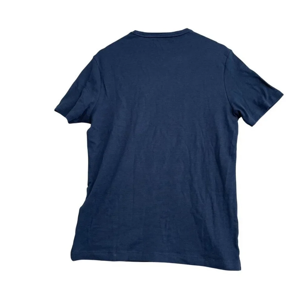 NEW Banana Republic Men's M Luxe Touch Performance Tee 100% Cotton Navy Blue